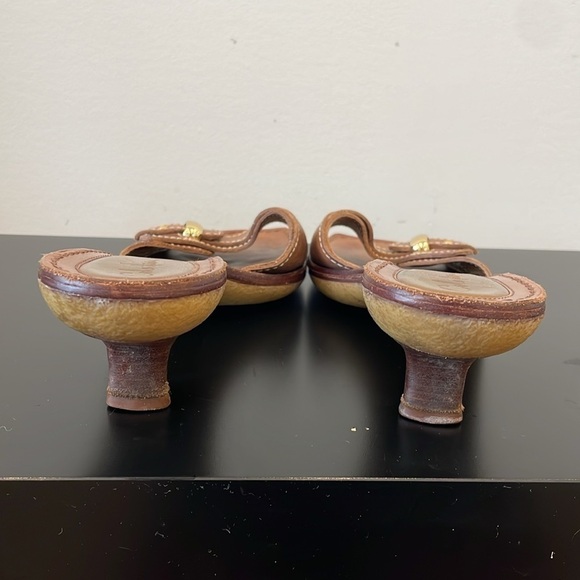 Cole Haan Brown leather mules slippers sandals size 7 - Picture 3 of 8